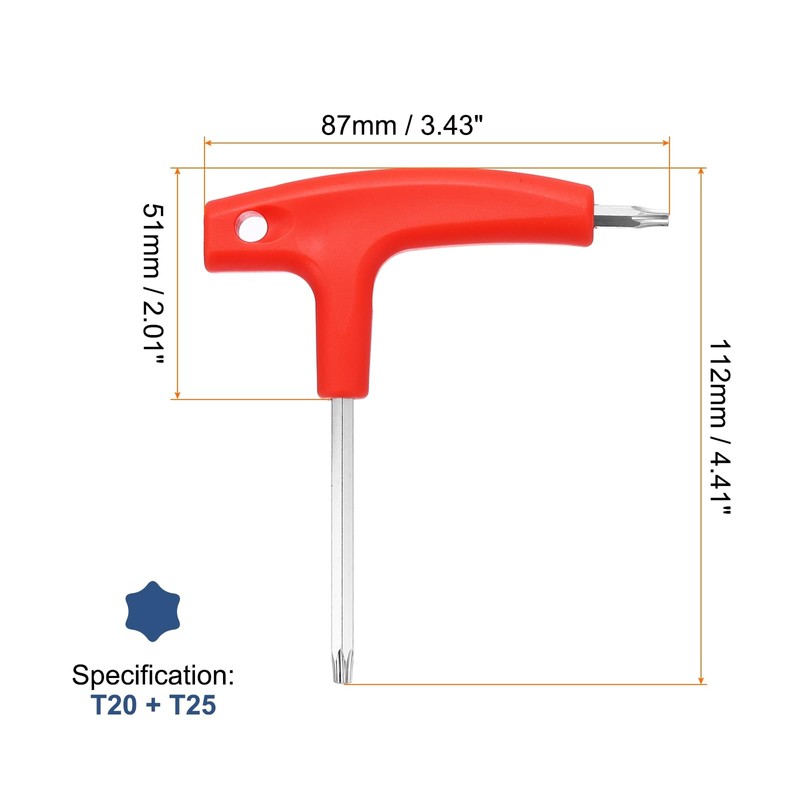 sourcing map Golf Spike Wrench Tool T20 T25 Golf Torque
