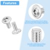 sourcing map 15Pcs M6-1x45mm Flanged Button Head Socket Cap Screws,