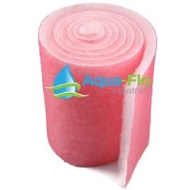 Aqua Flo 18" Pond & Aquarium Filter Media, 120" (10 Feet) Long x 1" Thick (Pink/White)