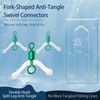 Almpal 20pcs Fishing Gear Kit - 10 Anti-Tangle Fork-Shaped Swivel