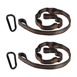 Pack of 2 Hammock Attachment, Hammock Suspension with 2 Hook Carabiners, for Tree Strap Attachment Hammock Tree Swing Rope Extension Swing Outdoor Camping Hammocks Hanging Chair Accessories