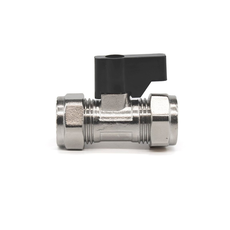 15mm Compression Lever Isolation Valve - Heavy Duty Brass Shut