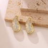 TOFBS Earrings for Women Waterdrop Drop with Diamond Earrings Chunky