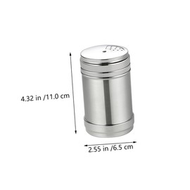 ABOOFAN 2pcs Stainless Steel Condiment Bottles with Caps Portable Spice for Kitchen Cooking Outdoor Bbq Reusable and Easy to Clean Seasoning Containers