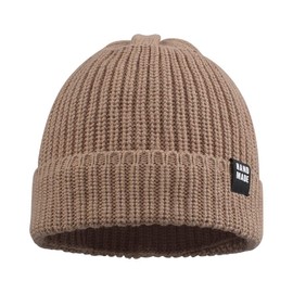 JANGANNSA Simple Knitted Baby Beanie Hip-Hop Boys Winter Hat Toddler Kids Bonnet for Girls Warm Bonnet (Black+Dark Gray+Walnut, L)