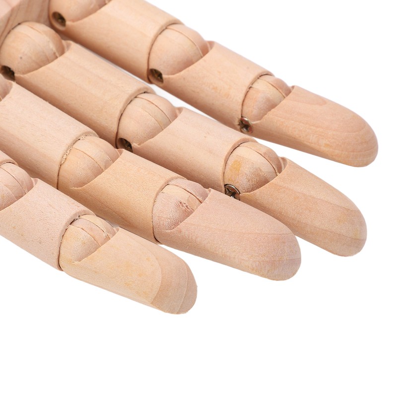 Wooden Hand Model Movable Flexible Durable Wood Wide Application Wooden
