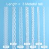 FEPITO 12 Rolls White Lace Ribbon Assorted Lace Trim Ribbon