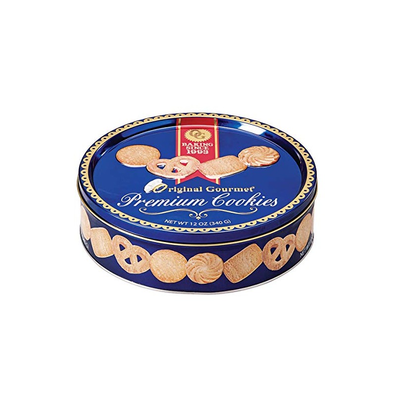 Original Gourmet Premium Cookies 12 oz Decorative Container