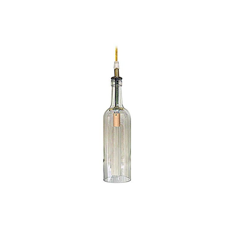 National Artcraft® Wine Bottle Hanging Lamp with Candelabra Size Socket