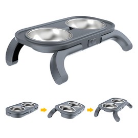 Carehabi Katzennapf Erhöht, Hundenapf Erhöht, gekippter Futternapf Katze, mit rutschfesten Fußpads, Fressnapf und Wassernapf-Set, verhindert das Verschütten von Futter für Katzen und Hunde