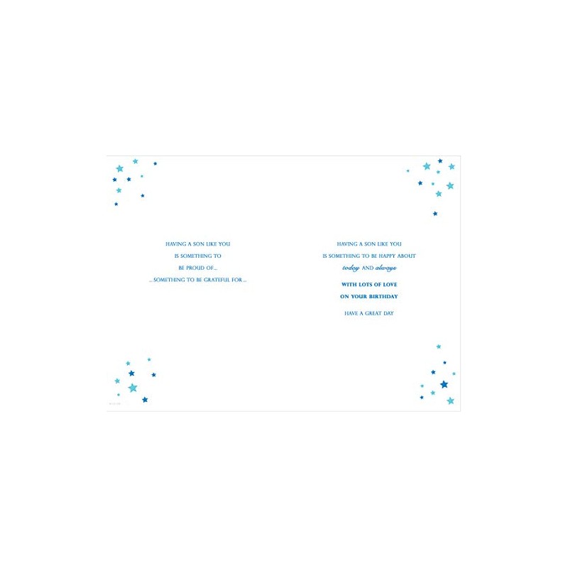 Piccadilly Greetings Piccadilly Greetings Modern Birthday Card Son -,black blue