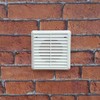 Kair White Louvred Grille 155mm External Dimension Wall Ducting Air