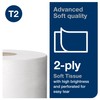 Tork Mini Jumbo Toilet Paper Roll White T2, Advanced, 2-Ply,