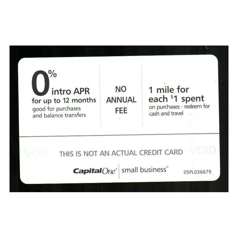 CAPITAL ONE Business Platinum, American Flag ( 2005 ) Promotional