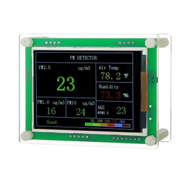 HOTKREM Air Quality Monitor pm2.5 pm10 pm1.0 Detector Indoor air Quality Test kit for Cars ,Home,Office,Hotel etc (PM2.5,AQI)