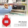 2pcs 4Pin Industrial Socket 32A 3 Phase IP67 Waterproof Insulated