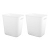 UUJOLY Plastic Trash Can Wastebasket, Garbage Container Basket for Bathrooms,