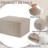 sourcing map Stretch Foot Stool Cover Stripe Square Foot Stool