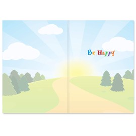 Clarabelle Cards - Be Happy - Supportive | Proud of You | Inspirational | Motivational Thinking of You Encouragement Poem Verse Greetings Card sold by Card Candy