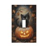 Decorative Art Light Switch Covers Pumpkin Cat forest Single Toggle