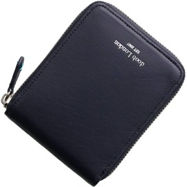 Doob London Genuine Leather Men's Wallet, Zip Around, navy