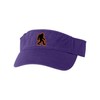 One Size Purple Visor Bigfoot Silhouette Laser Engraved Leather Embroidered
