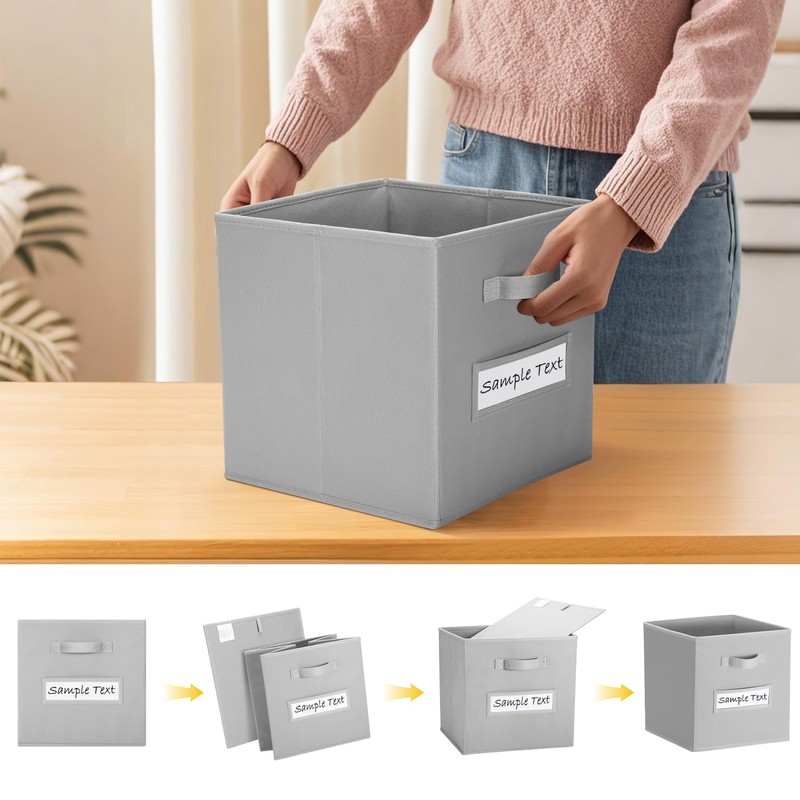 artsdi 11x11 storage cube bins (Set of 10) Foldable Fabric