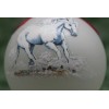 H573 Hand-made Christmas Ornament - horse - white draft Percheron
