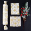 CHRORINE Christmas Wrapping Paper Snowflake Tissue Paper with Snowflake Stikers