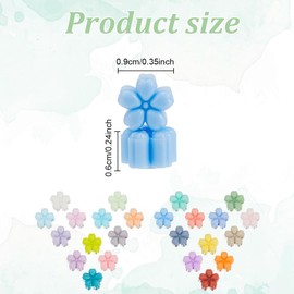 DELORIGIN 24 Colors Flower Wax Seal Beads Sealing Wax Pellets for Wax Seal Stamp DIY Craft Floral Wax Seals Decoration Envelopes Letters Gift Package Sealing Wax Colourful Wedding Invitation Stamp Wax