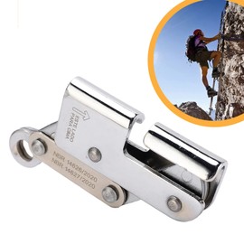 Akozon Alloy Steel Climbing Fall Lock Rope Gripper with Self-Locking Mechanism for Arborist Expeditions - Durable Climbing Safety Device with Strong