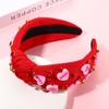 YAHPERN YAHPERN Valentine's Day Headband for Women Red Pink Heart