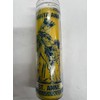 St. Anne (Santa Ana) unscented Yellow Pillar Candle in Glass