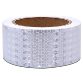 AISEY 2" X 30ft Reflective Tape White Outdoor High Vis Conspicuity Safety Tape, Reflector Tape Trailer Waterproof