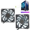 2Set Computer Case Heat Dissipation 4 Pins PWM Intelligent Temperaturecontrol