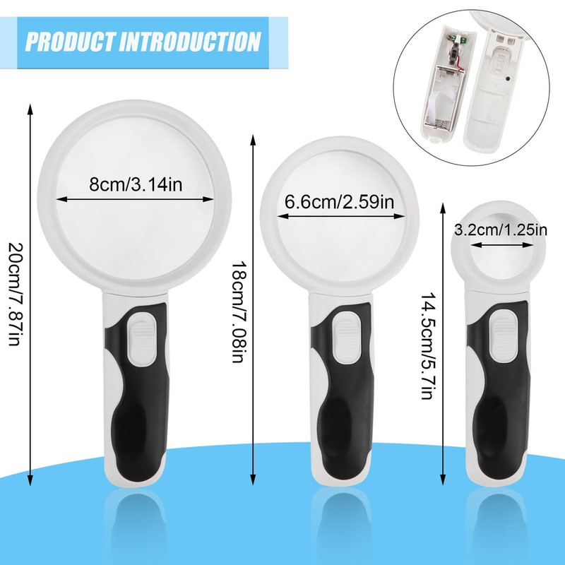 Rongon Magnifying Glass with Light Illuminated Lighted Magnifier for Macular
