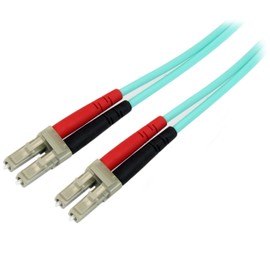 StarTech.com 2m (6ft) LC/UPC OM4 Multimode Fiber Optic Cable, 50/125, 100G, Low Insertion Loss, LSZH Fiber Jumper Cord