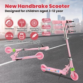 Scooter for Adults and Teens, Kick Scooters for Kids 8 Years and Up- Lightweight, Easy-Folding, Height-Adjustable, Aluminum Frame, Wear-Resistant Wheels, Outdoors for Boys and Girls