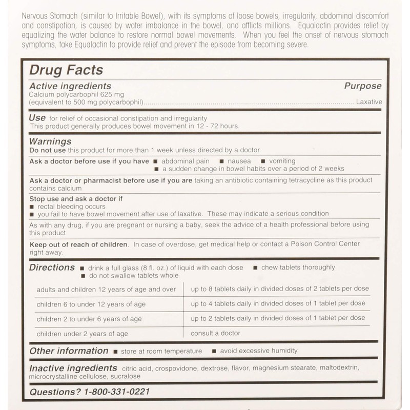 Equalactin Chewable Tablets 48 Tablets (Pack of 3)