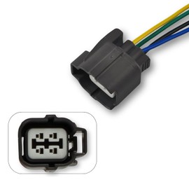AUTO Ocasiones - Conector de sensor de oxígeno de color gris oscuro, sensores de O2, arnés de cableado ascendente, kit de enchufe de 4 vías con 7.9 pulgadas, compatible con Accord 98-02 Civic 01-05