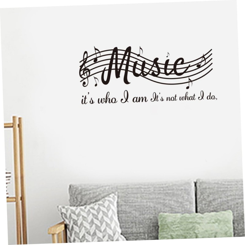 COHEALI Musical Note Wall Sticker Removable Decal for Bedroom Living