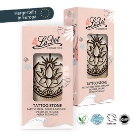 LaDot Tattoo for Children and Adults, Temporary Skin-friendly Fake Tattoos, Tattoo Stamps without Needles for Body and Arm, Waterproof, Ceramic Stamp Lotus