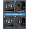 temracha Portable Lock Box, Combination Security Case LockBox with Code,