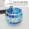 Purple Blue Mosaic Glass Candle Holder Romantic DIY Scented Candle