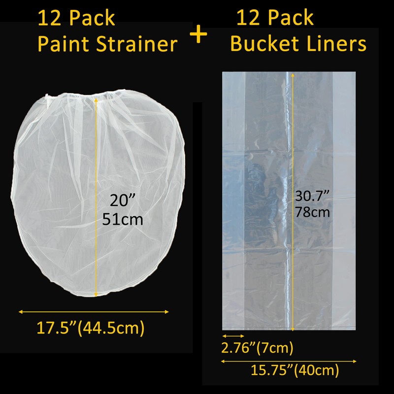 Belinlen Paint Strainer 5 Gallon White Fine Mesh Paint Filter