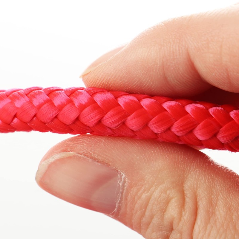 com-four® Premium Sledge Rope with Wooden Handle, Extra Strong Toboggan