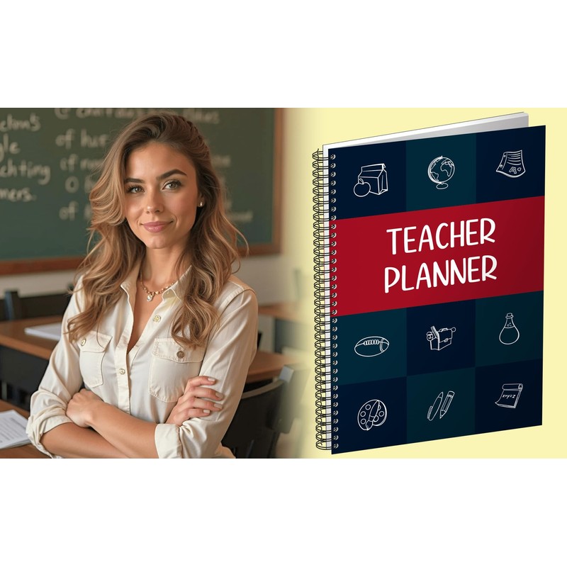 Undated UK Teacher Planner - A4, Primary/Secondary School, 7 Subjects/Periods