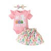 SUNNY PIGGY Baby Girl Easter Outfits Infant Clothes Short Sleeve