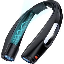 Portable Neck Fan, Hands Free Personal Fan- 6000mAh Battery Operated, USB Rechargeable Fan with 6 Adjustable Speeds, Cooling Wearable Fan for Home, Office, Outdoor, Travel-Black