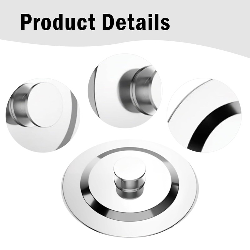 1Pcs Bath Plugs Replacement,Stainless Steel Drain Stopper,Sink Plug Replacement,Anti-Leak Design